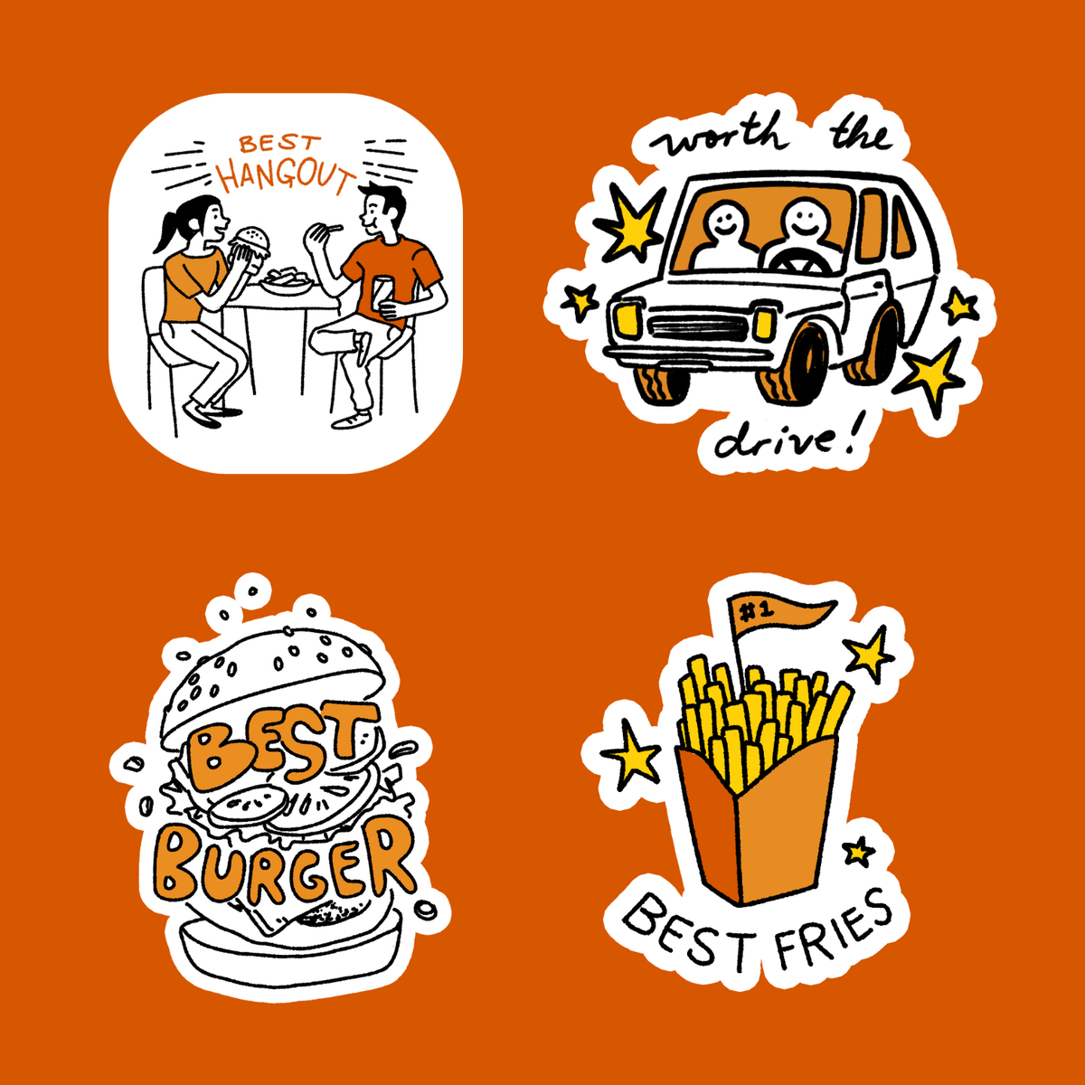 Burger Passport Awards Sticker Sheet