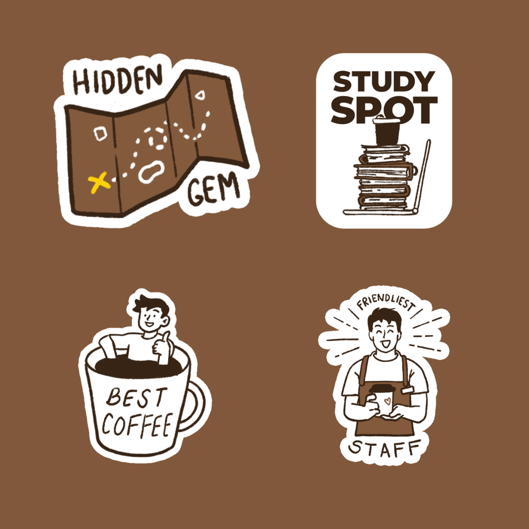 Cafe Passport Awards Sticker Sheet Page