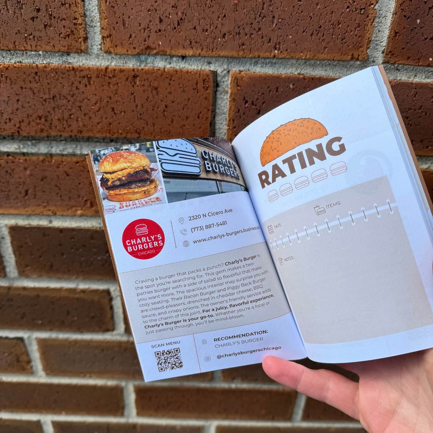 Chicago Burger Passport Inside