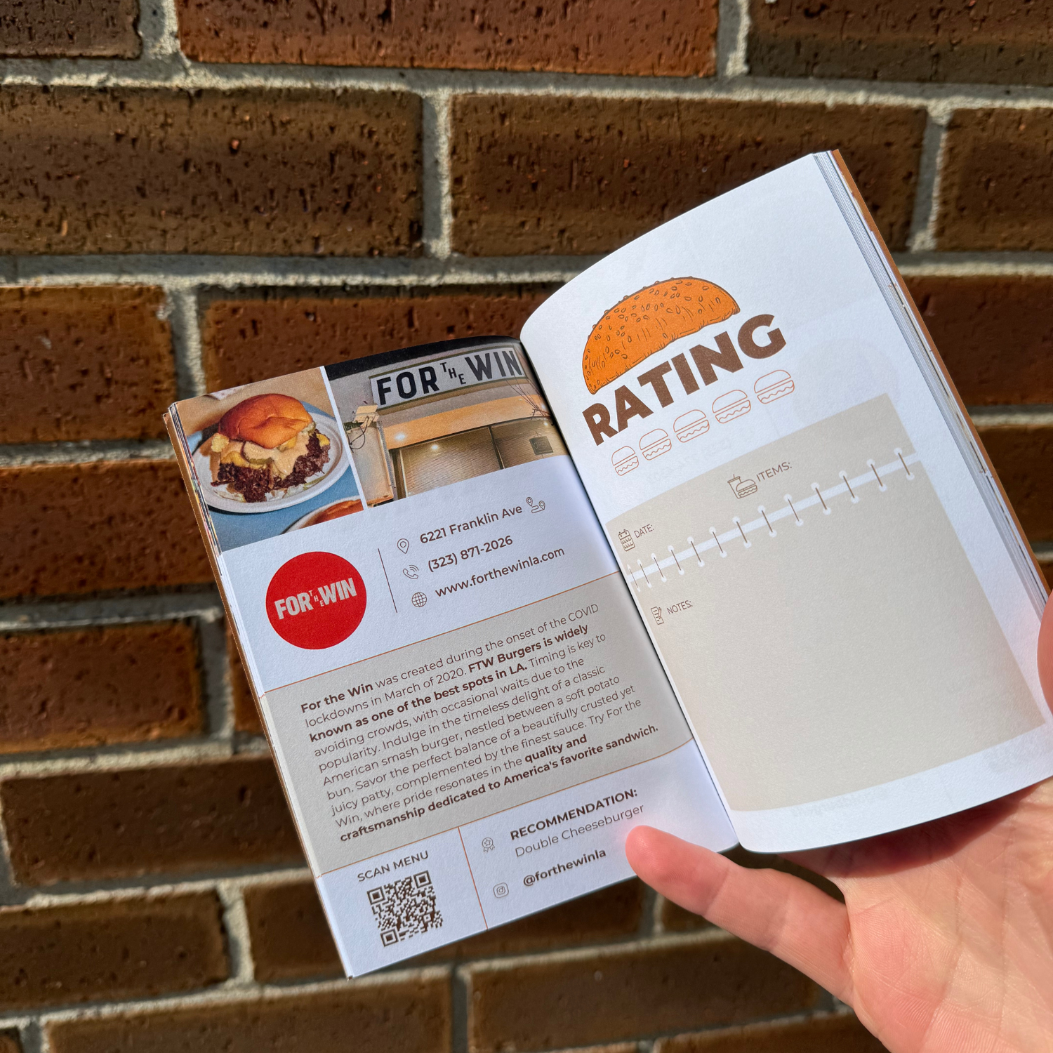 Los Angeles Burger Passport Inside