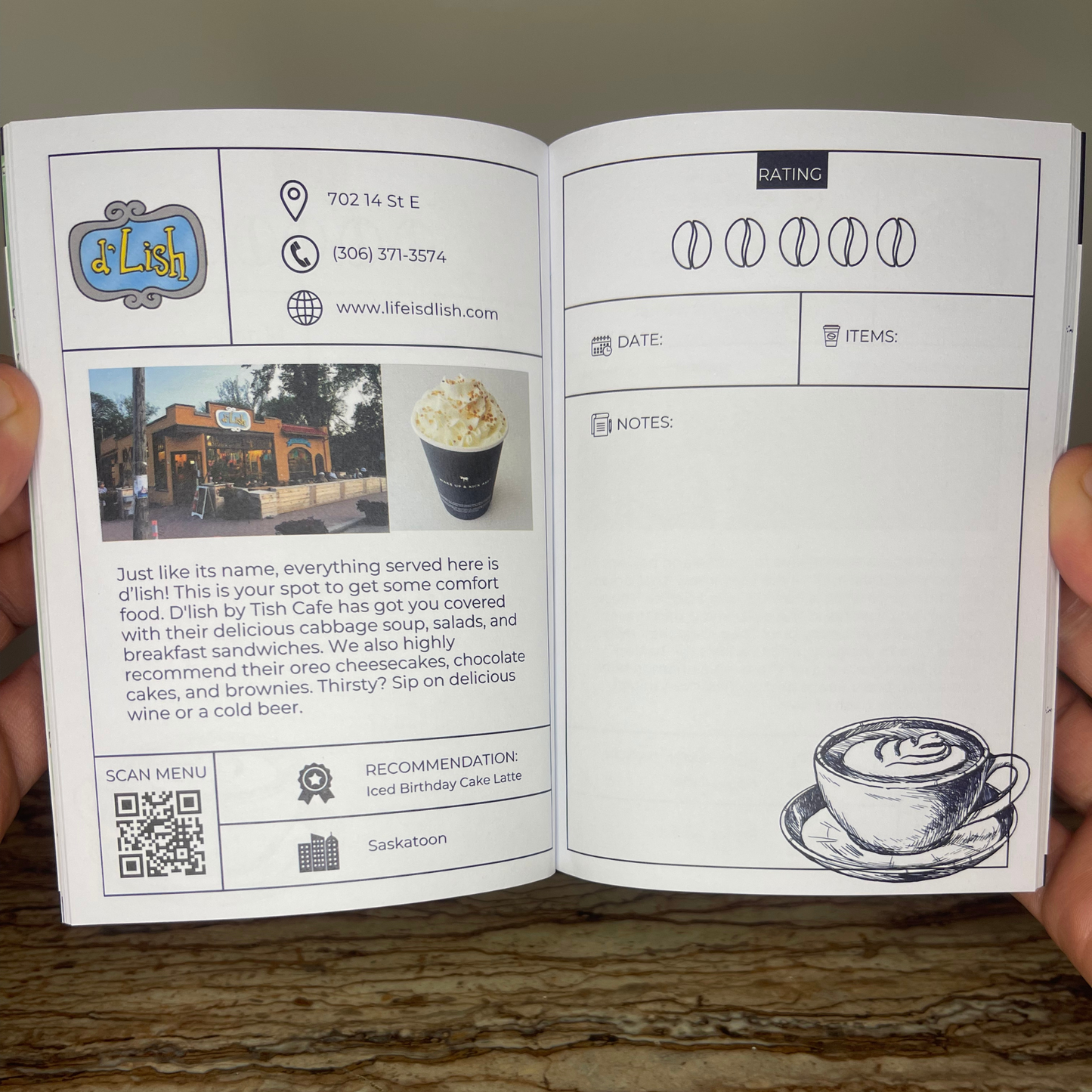 Inside Saskatchewan Cafe Passport