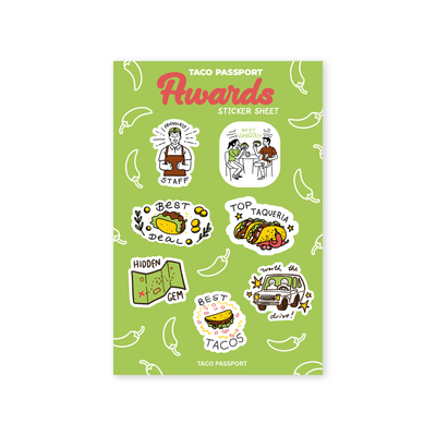 Taco Awards Sticker Sheet
