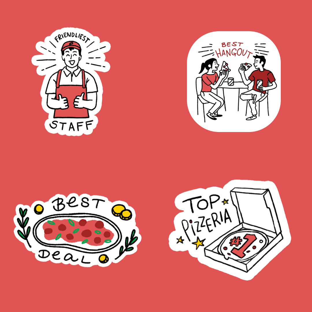 Pizza Awards Sticker Sheet