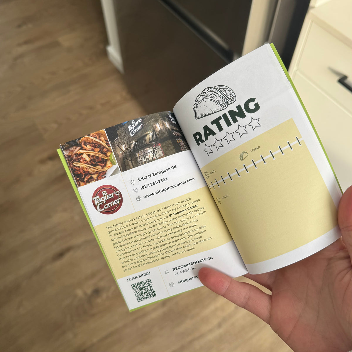 Taco Passport Inside
