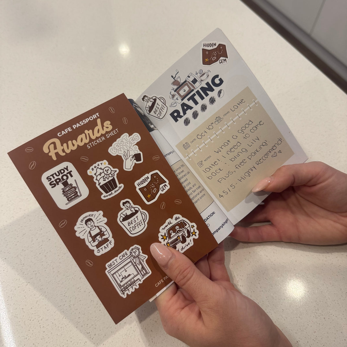Cafe Passport Awards Sticker Sheet
