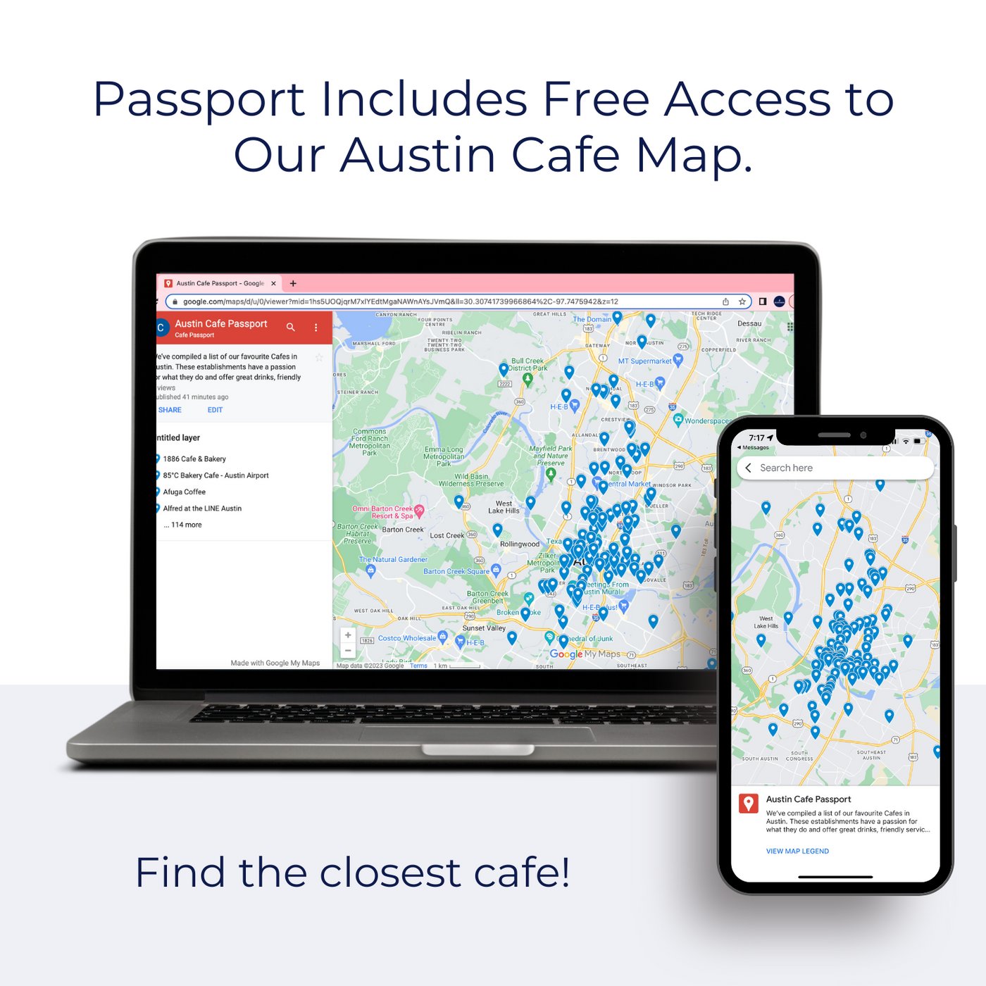 Austin Cafe Passport Map