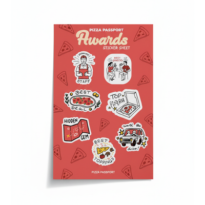 Pizza Awards Sticker Sheet