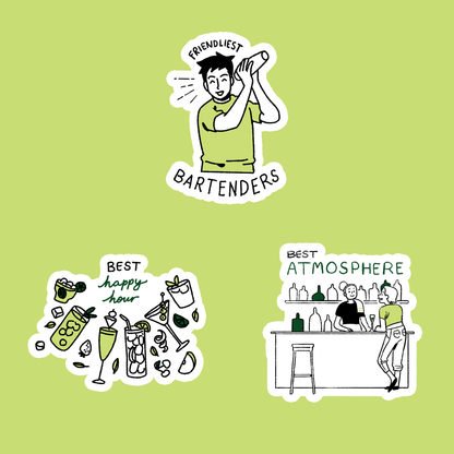 Cocktail Awards Sticker Sheet