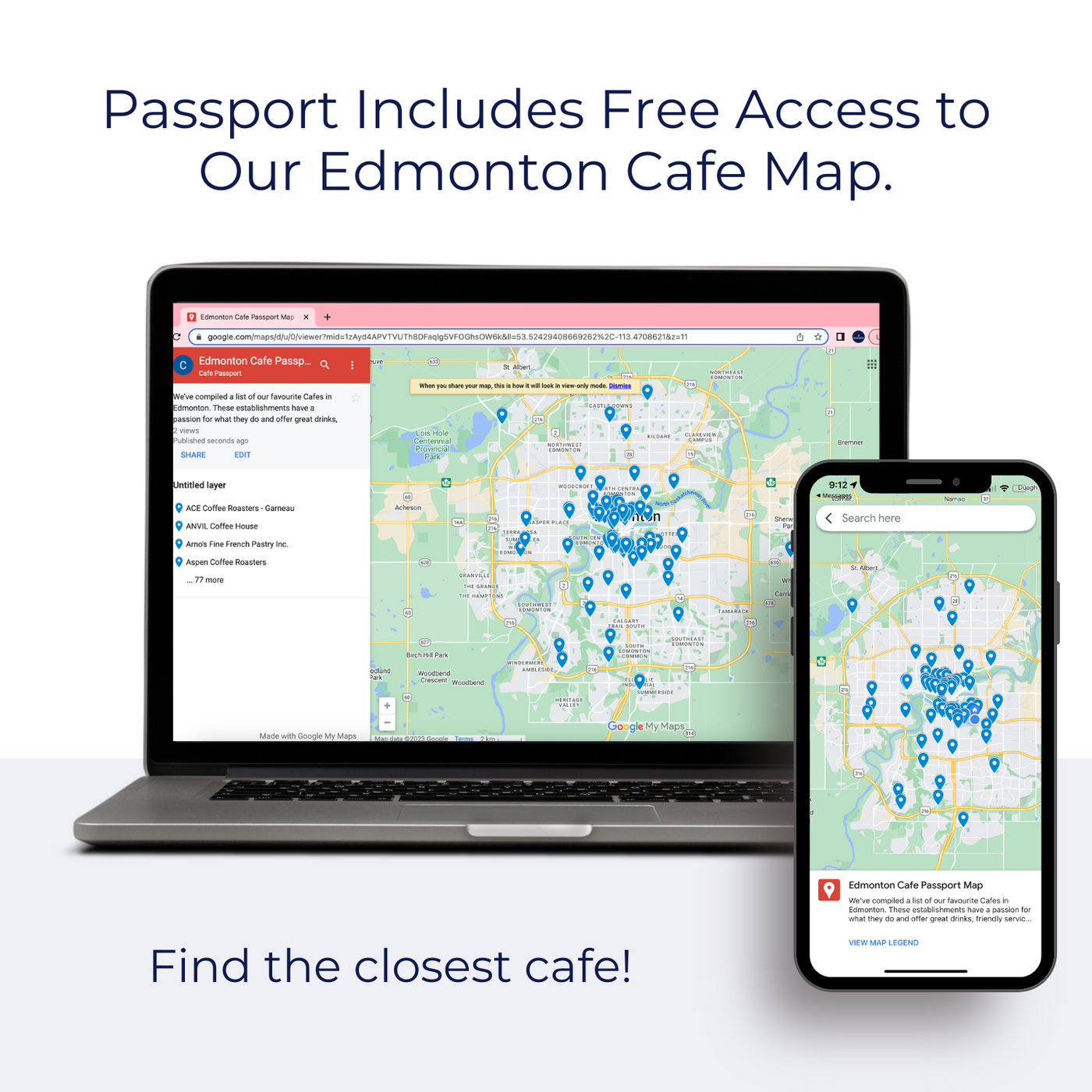 Edmonton Cafe Passport Map