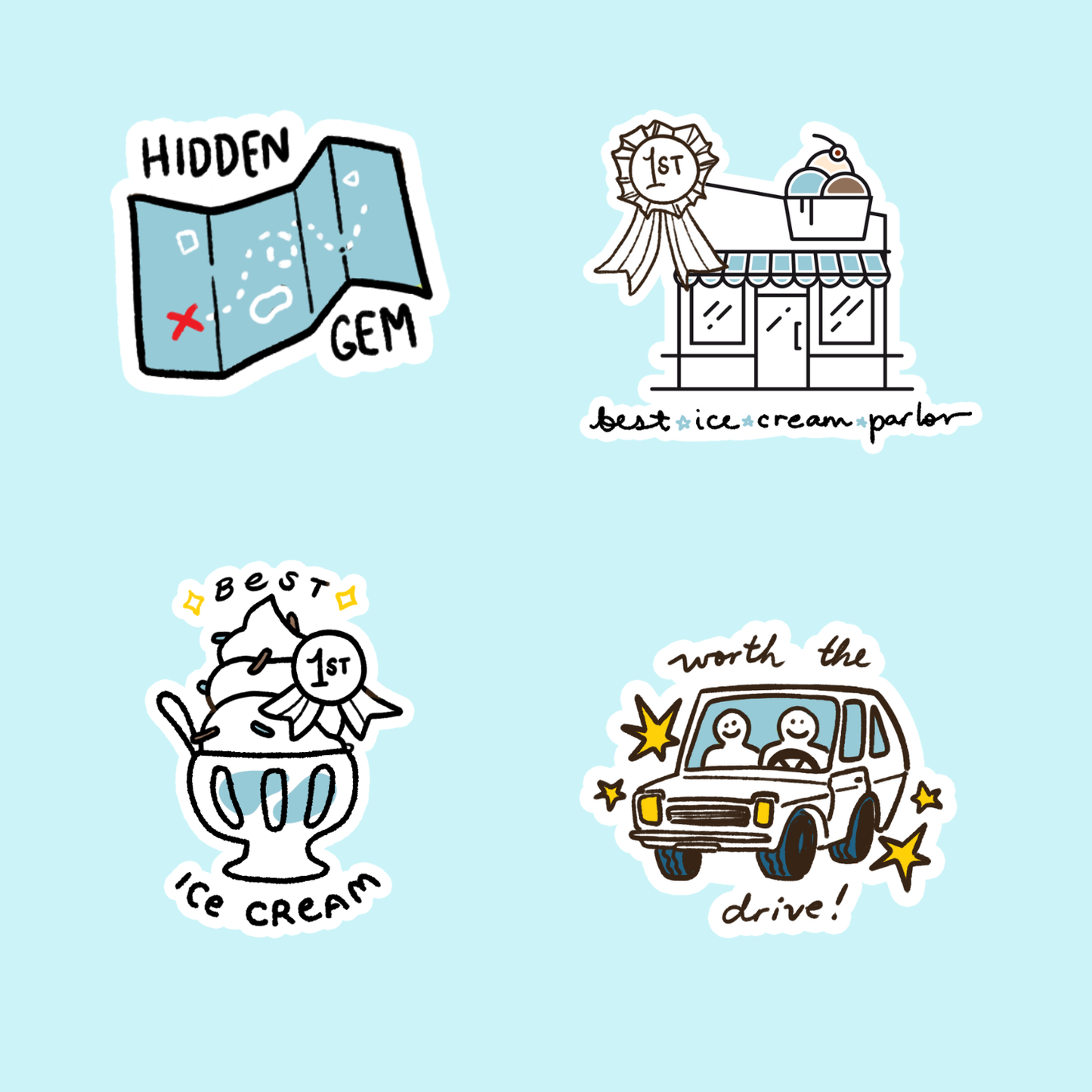 Ice Cream Awards Sticker Sheet