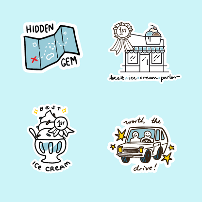 Ice Cream Awards Sticker Sheet