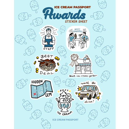 Ice Cream Awards Sticker Sheet