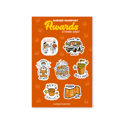 Burger Awards Sticker Sheet