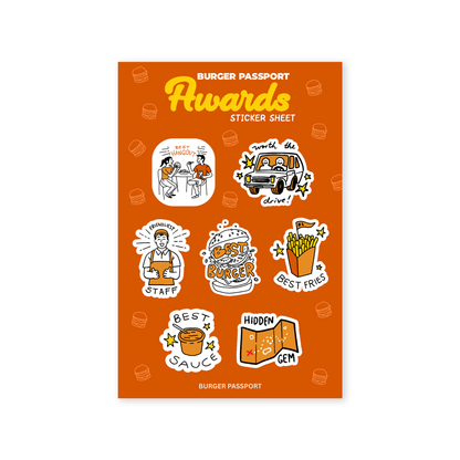 Burger Awards Sticker Sheet