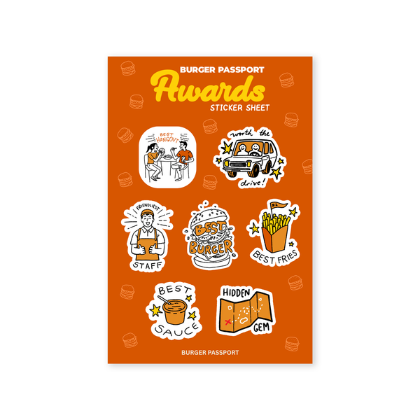 Burger Awards Sticker Sheet