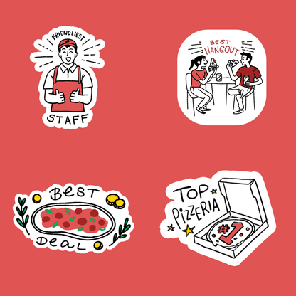 Pizza Awards Sticker Sheet