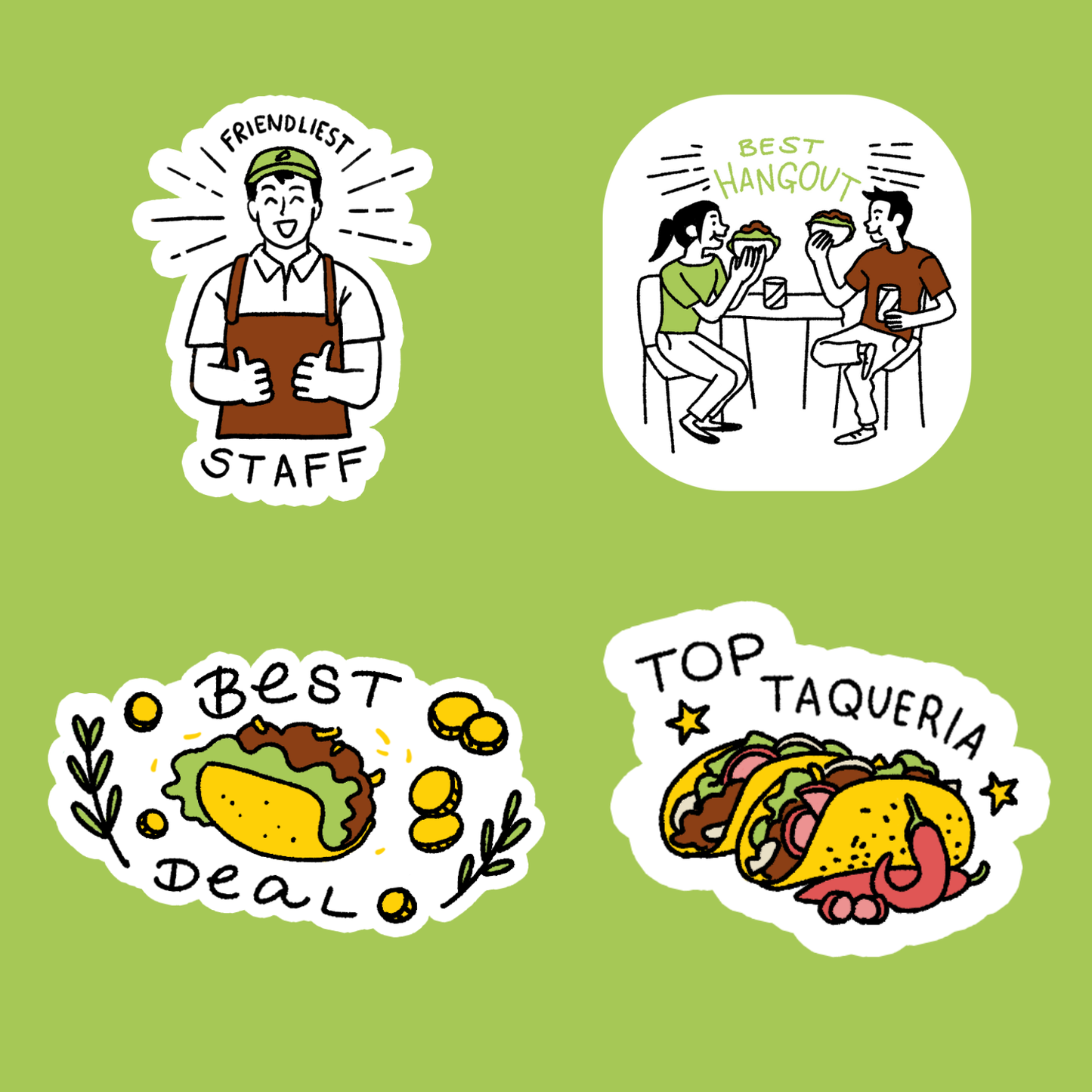 Taco Awards Sticker Sheet